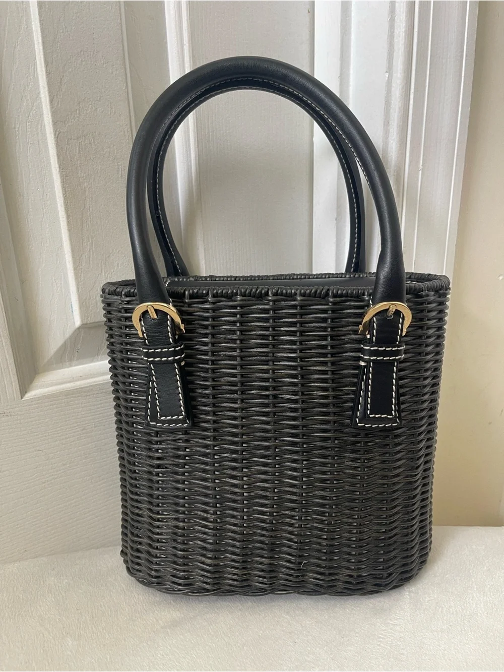 Salvatore Ferragamo vintage Gancini Rattan handbag